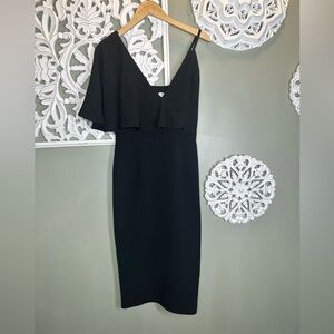 Dress the Population NWT Little Black Dress 1 Shoulder Small